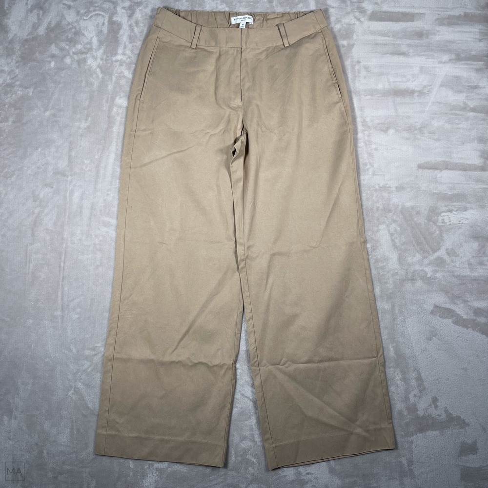 Banana‎ Republic Women's Pants Wide Leg Neutral Office Business Casual M Tan